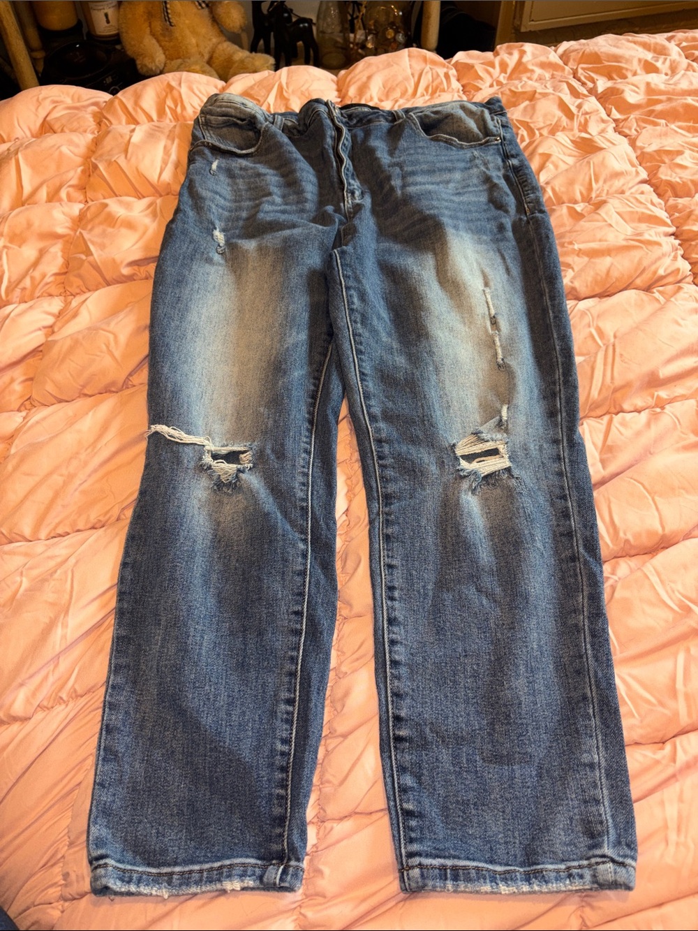 Women’s Plus Size Risen Jeans 2XL (18) Distressed High Waisted